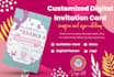 design digital invitation cards for birthday and wedding