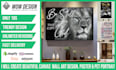 create beautiful canvas  wall art design, poster, flyer