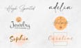 design handwriting, scripted and minimal boho logo