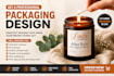 design custom candle label or product label design