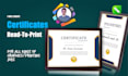 design ready to print certificates