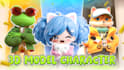 create 3d cute character modeling design for game printing sclupting