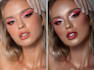do high end retouching makeup, skin and hair