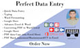 do data entry, web research, and data collection in 24hrs