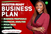 write an investor ready business plan for startups and funding