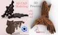 do 3d cad modeling,2d drawing,rendering,slt,dxf file