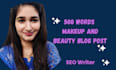write makeup and beauty blog post
