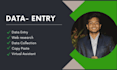do excel data entry, web research as your virtual assistant