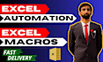 help you with excel sheets automation using excel macro or vba