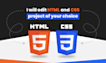 edit HTML and CSS project of your choice