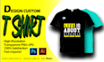 do custom graphic and typographic t shirt design