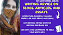give writing advice on blogs, essays and articles