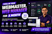 be your webmaster, web manager for a month