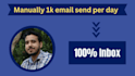 send manually 1000 email 1 by 1 per day