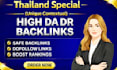 do high quality thai dofollow SEO link building DR authority thailand backlinks
