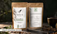 design tea packaging, tea label, pouch and box design