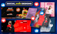 design creative social media posts and banners