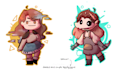 draw your characters in a chibi style