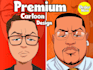 do cartoon portrait, vector portrait and cartoon logo
