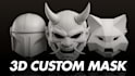 create 3d modeling of a helmet or mask for 3d printing