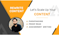 do rewrite content paraphrase rephrase and proofread