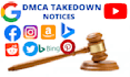 remove copyright infringement submit dmca takedown notices