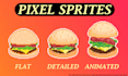 create static and animated pixel sprites