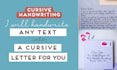 beautifully handwrite cursive letters and mail them for you
