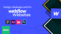 build, redesign responsive webflow website and fix issues
