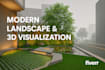 design modern landscape and site plan with realistic 3d visualization