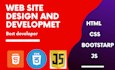 design dynamic website and development using html css bootstarp