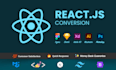 convert figma, sketch, ai, psd to react frondend responsive