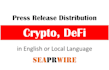 do crypto press release distribution for defi, ieo, nft projects via seaprwire