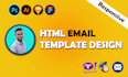 create HTML email template design, responsive email template