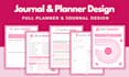 design custom journal, planner, tracker, calendar