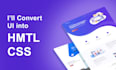 design UI and convert into HTML CSS
