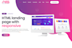 design HTML landing page with responsive