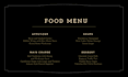 make food menu, restaurant menu and menu board design