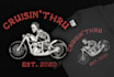 design vintage handdrawn motorcycle and car for tshirt