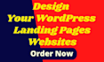design wordpress landing page or single page websites
