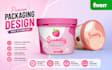 design professional product packaging, box and label design with 3d mockup