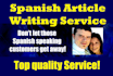 write an article in spanish