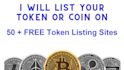 add your token detail on 50 token listing sites