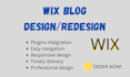 do wix blog design and redesign