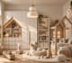 design a kids bedroom with realistic 3d renders