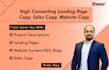 write high converting landing page copy, sales copy, website copy