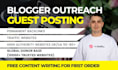 do blogger outreach with genuine guest posting service