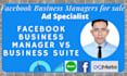 take care of your business managers and facebook ad setup