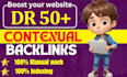 create high dr 50 plus permanent seo dofollow backlinks