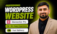 develop a professional wordpress website using elementor pro
